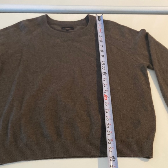 Quince Mongolian Shrunken Cashmere Sweatshirt Chocolate Brown Size XL